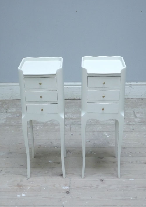 A3203 Pair Of Slim French Bedside Tables
