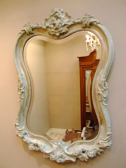 IMW2094 Antique French Crested Mirror  Rococo Style
