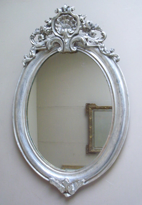 Imw2392 Silver French Oval Mirror