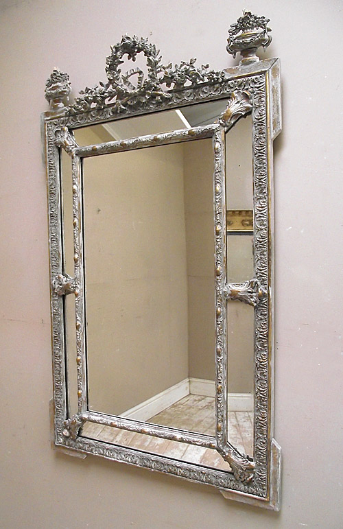 Imw2634 Stunning French Antique Cushion Mirror French Antique Mirror