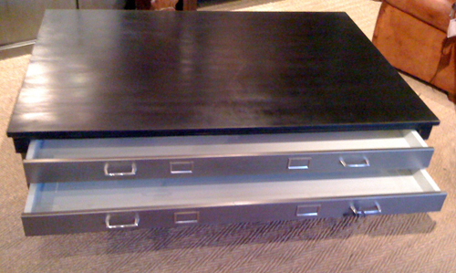 VLB48 FRENCH ARCHITECTS PLAN CHEST COFFEE TABLE